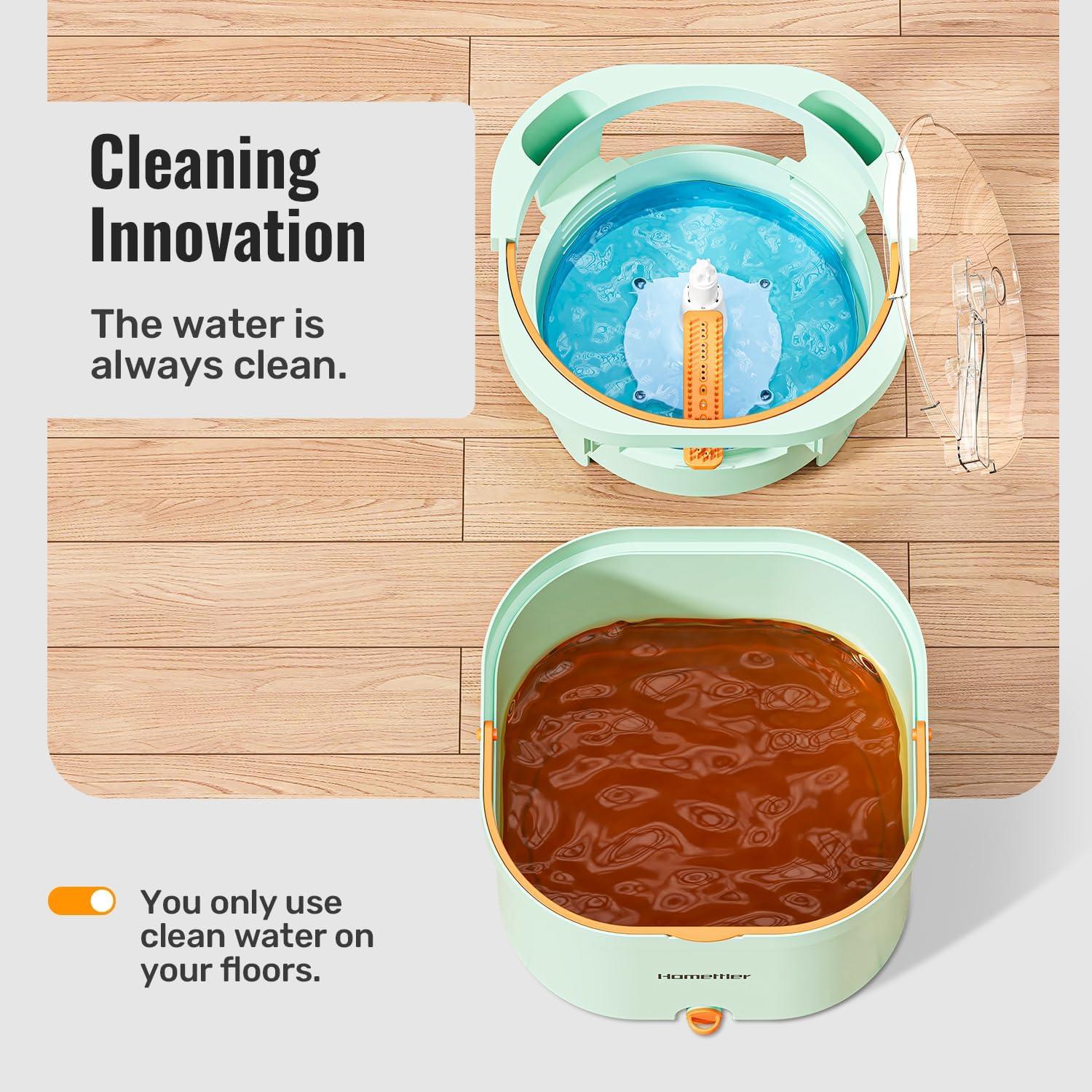 Juego de trapeador y cubo HoMettler KSD con 2 almohadillas