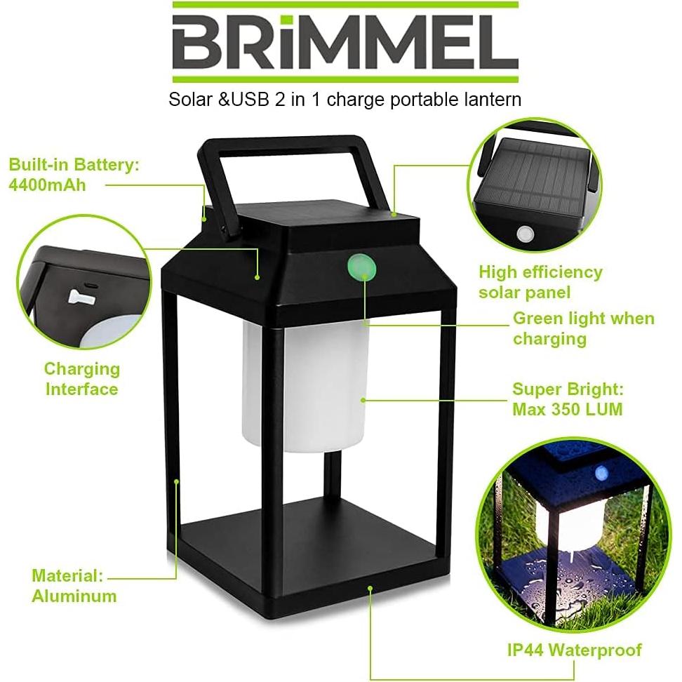 Lámpara Solar LED Portátil BRIMMEL 35W 3000K IP44 Recargable