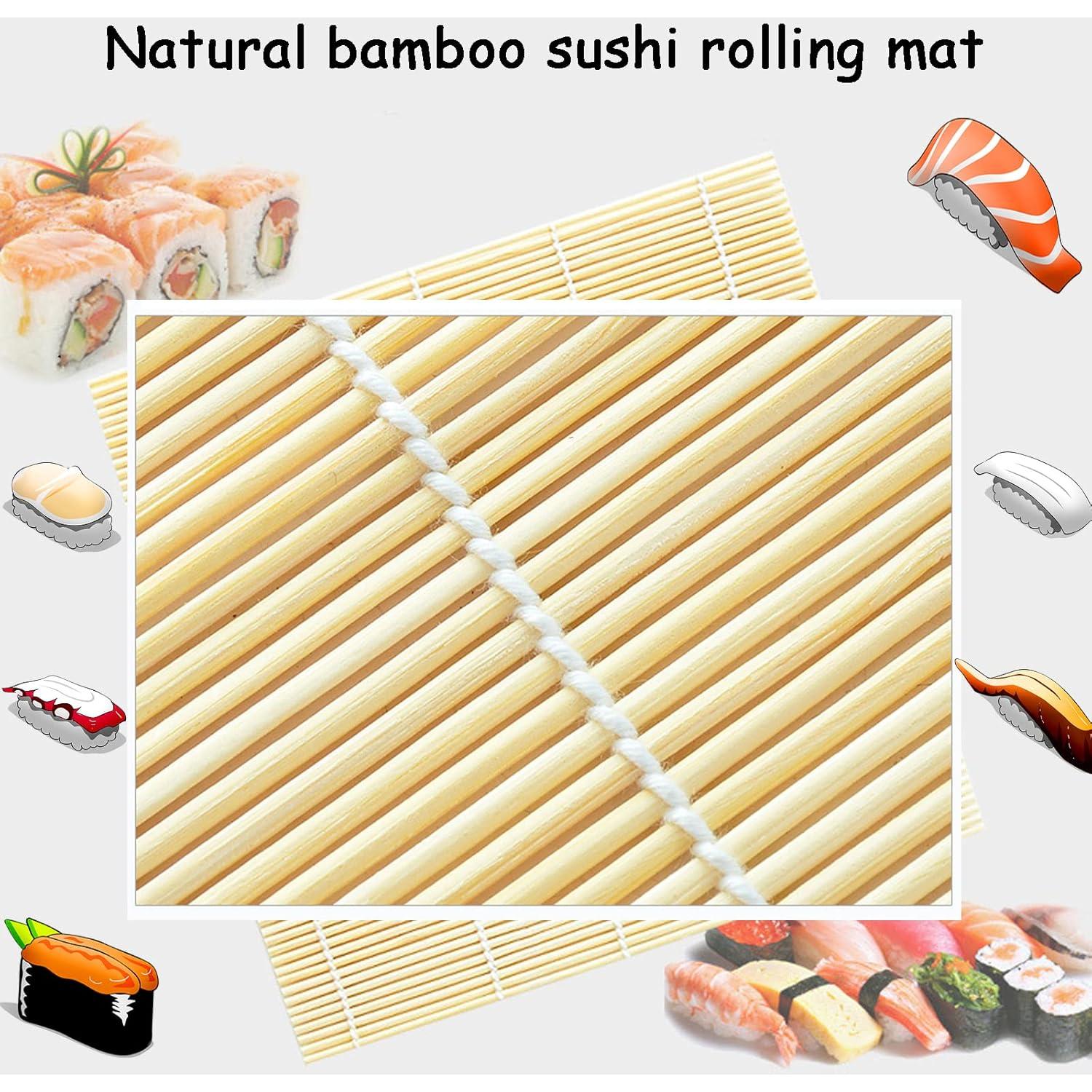 Estera de Sushi de Bambú Wtpncil - 4 Piezas Natural