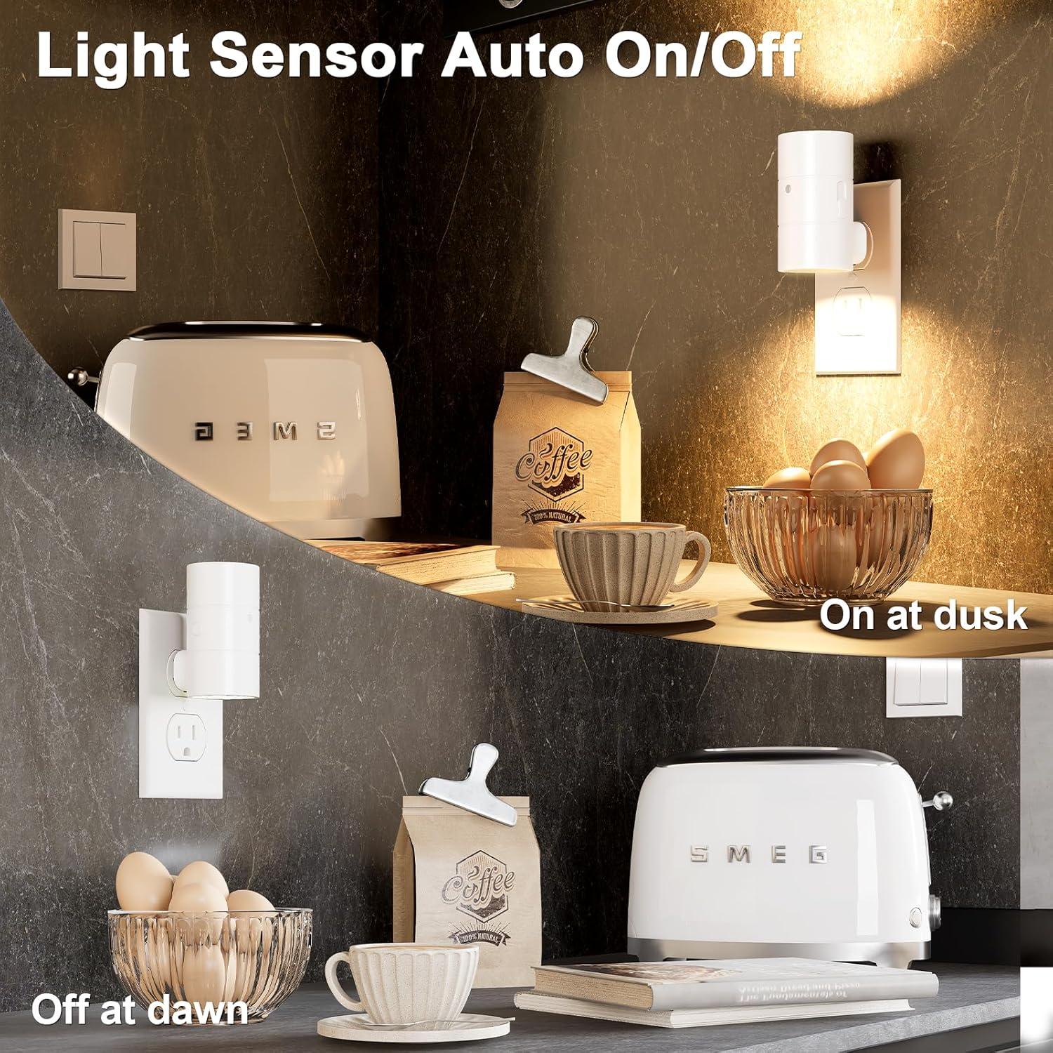 Luces Nocturnas Enchufadas NIORSUN 3 Modos Regulables 0-100LM