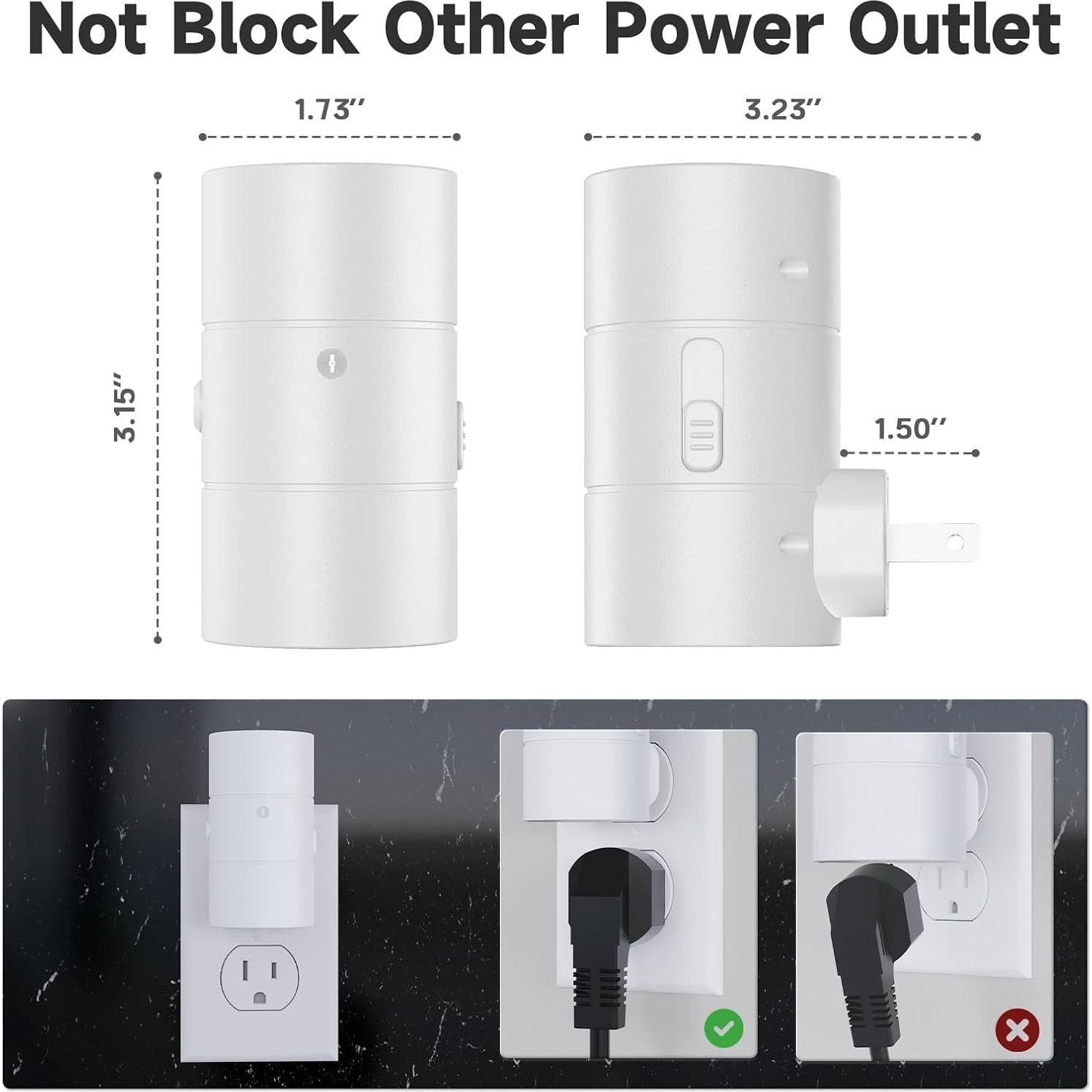 Luces Nocturnas Enchufadas NIORSUN 3 Modos Regulables 0-100LM