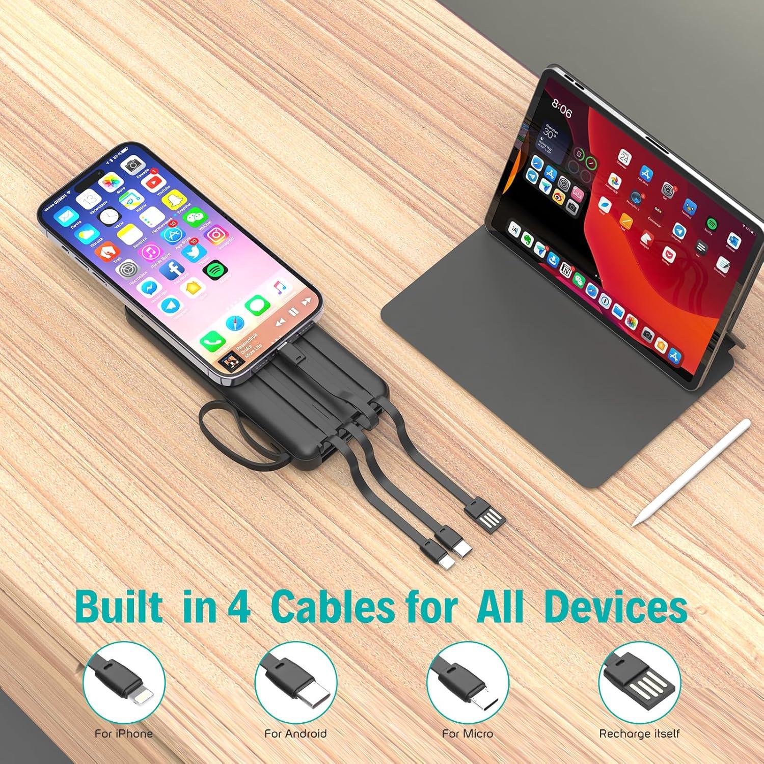 Cargador Portátil LJEHC 10000mAh USB-C 5 Salidas Carga Rápida