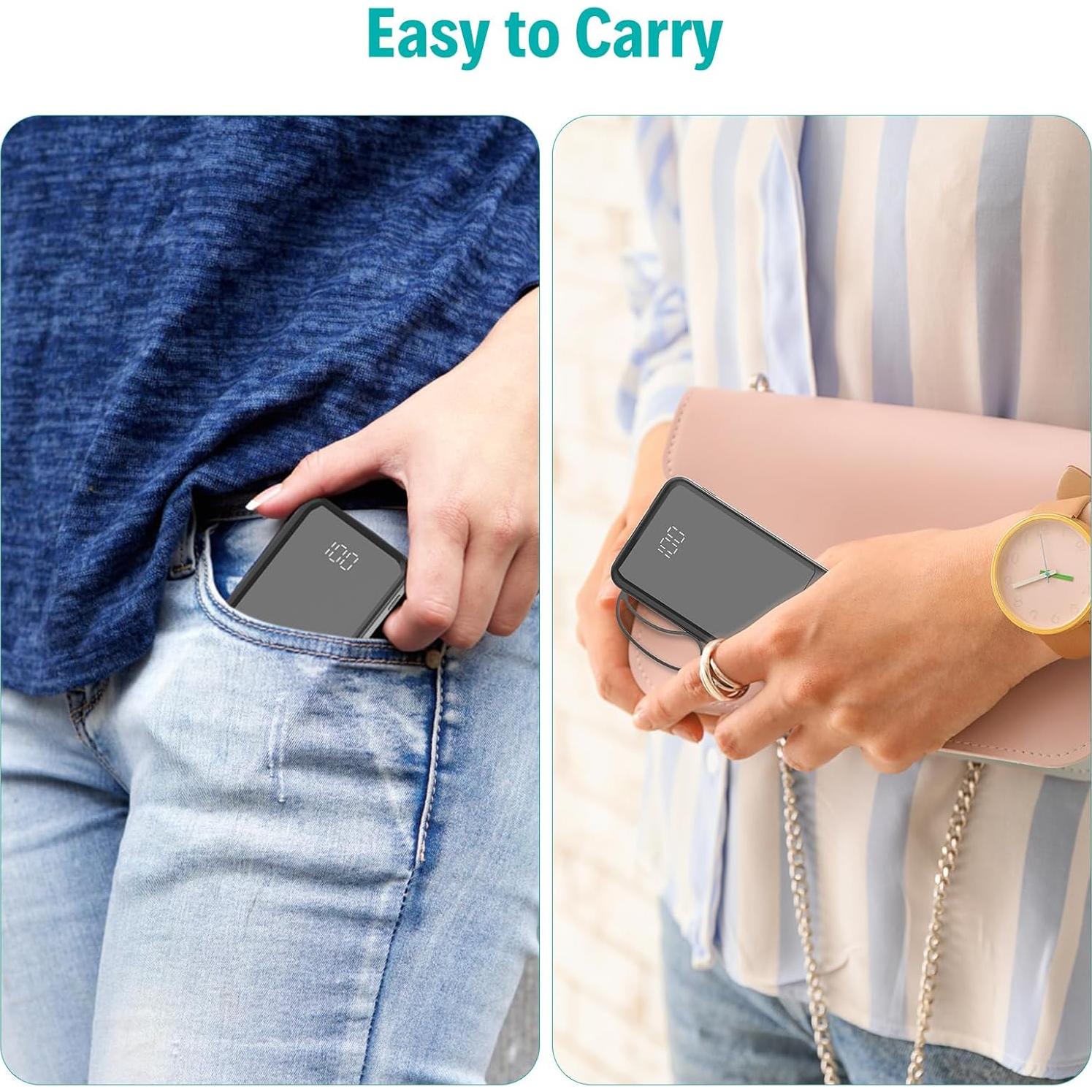 Cargador Portátil LJEHC 10000mAh USB-C 5 Salidas Carga Rápida