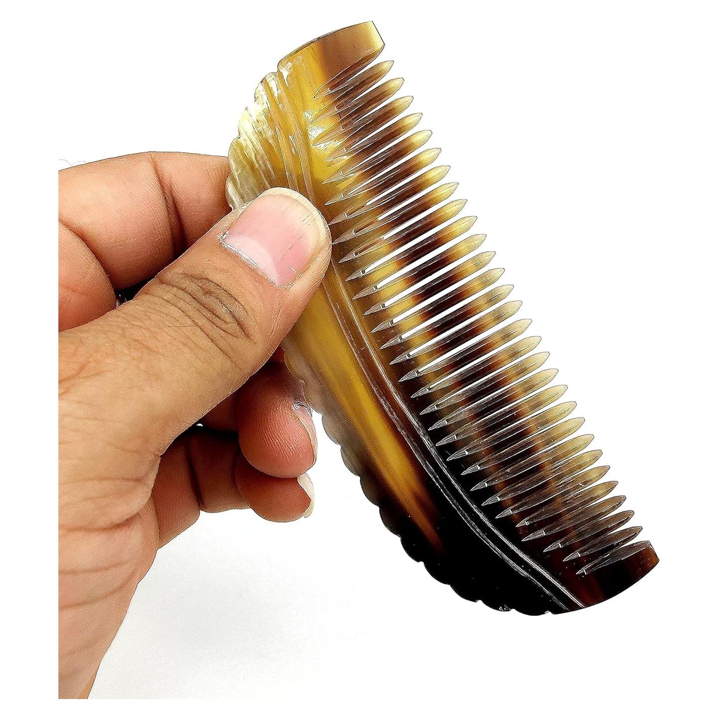 Peine de Cuerno de Buey 5MOONSUN5 Hecho a Mano 11.43 cm