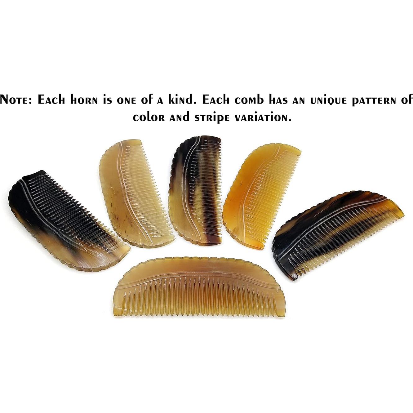 Peine de Cuerno de Buey 5MOONSUN5 Hecho a Mano 11.43 cm