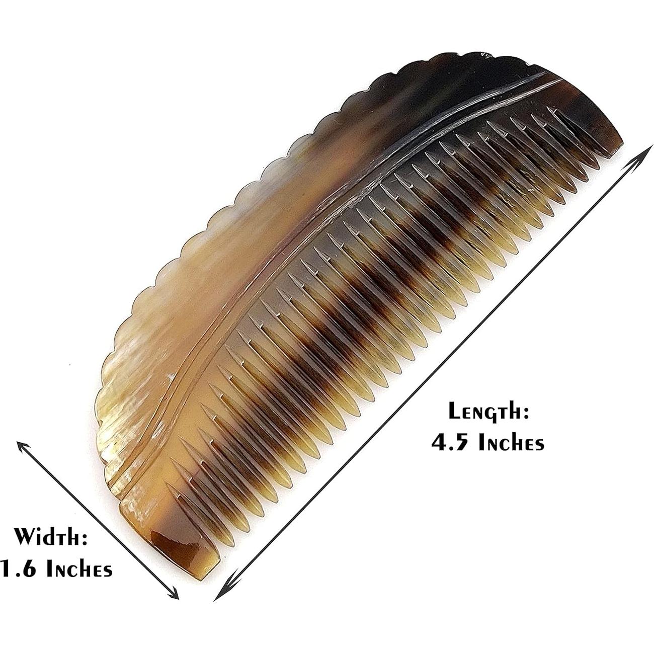 Peine de Cuerno de Buey 5MOONSUN5 Hecho a Mano 11.43 cm