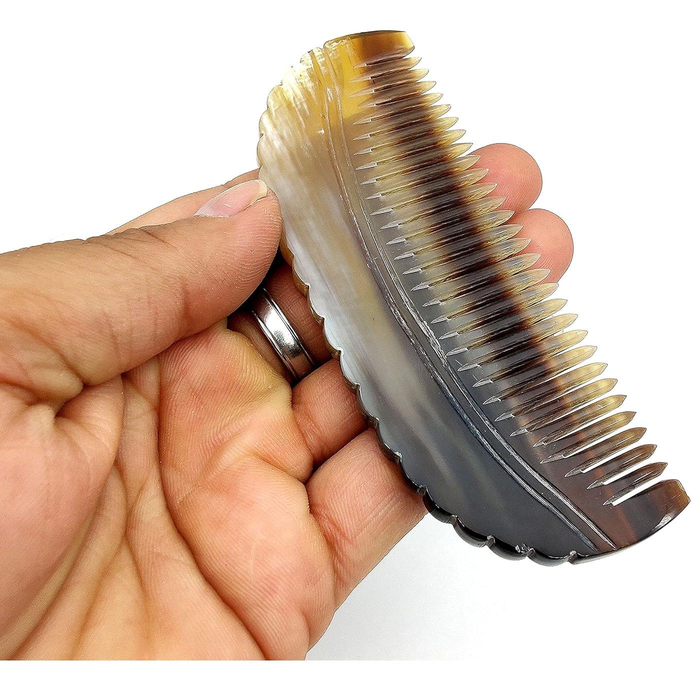 Peine de Cuerno de Buey 5MOONSUN5 Hecho a Mano 11.43 cm