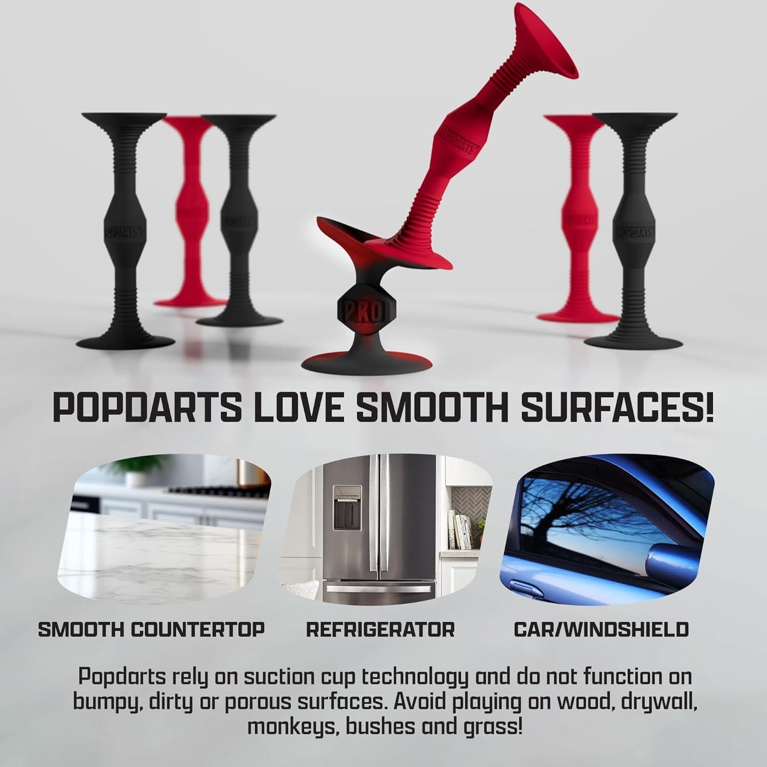 Juego Popdarts PRO Pack - Lanzamiento Ventosas Rojo y Negro