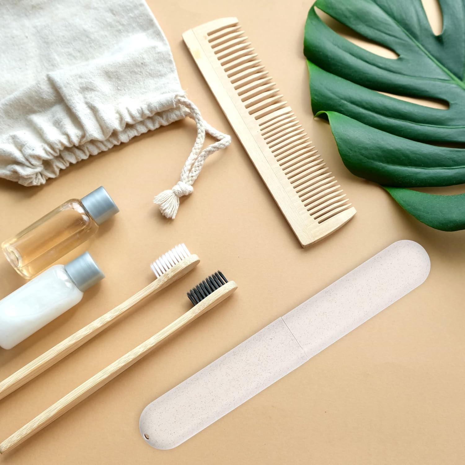 Estuche para Cepillo de Dientes VOCOSTE Beige 20.5x3.1x2.1 cm