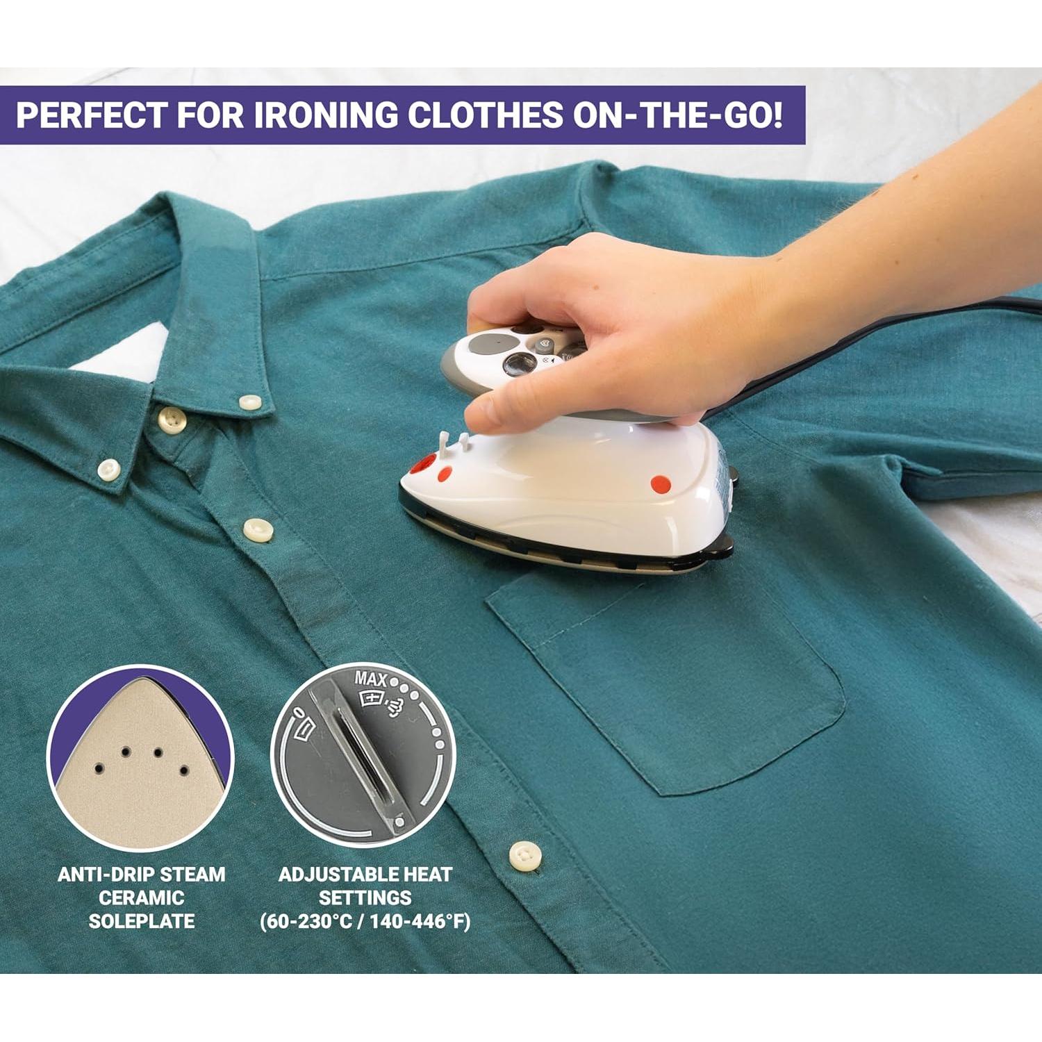 Mini Plancha de Vapor El Oso Acolchado Negra 0.49kg 22x13.5cm