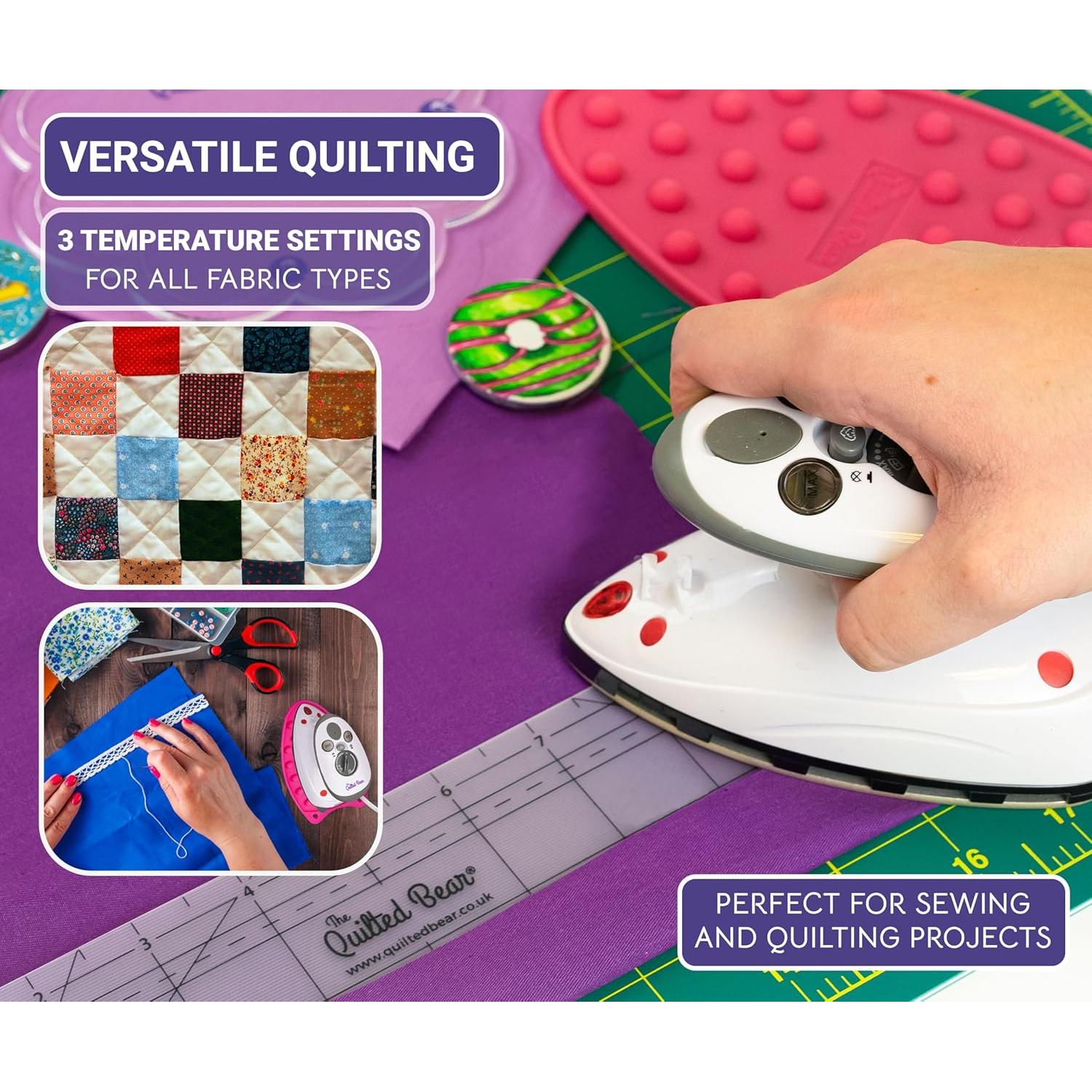 Mini Plancha de Vapor El Oso Acolchado Negra 0.49kg 22x13.5cm