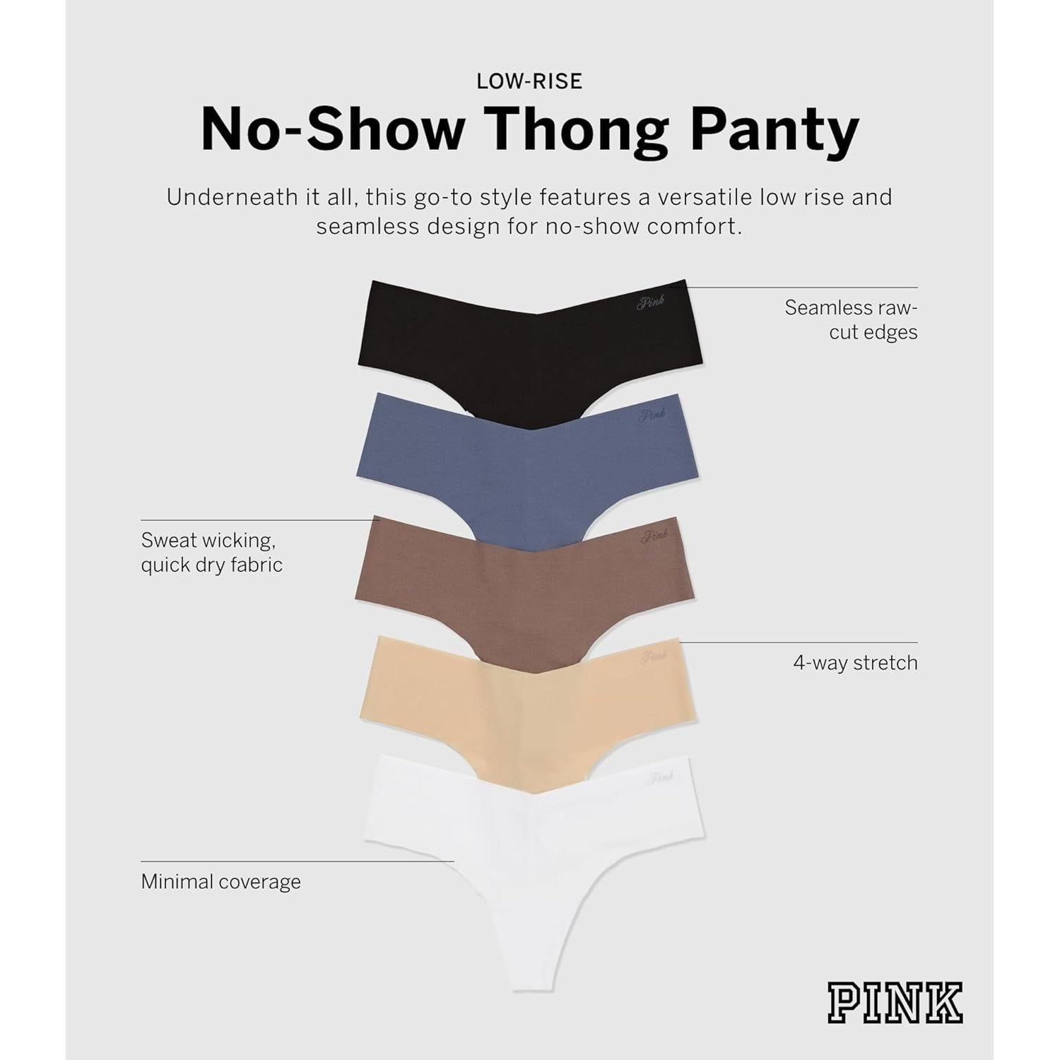 Tanga Sin Costuras Victoria's Secret PINK Mujeres XS-XXL