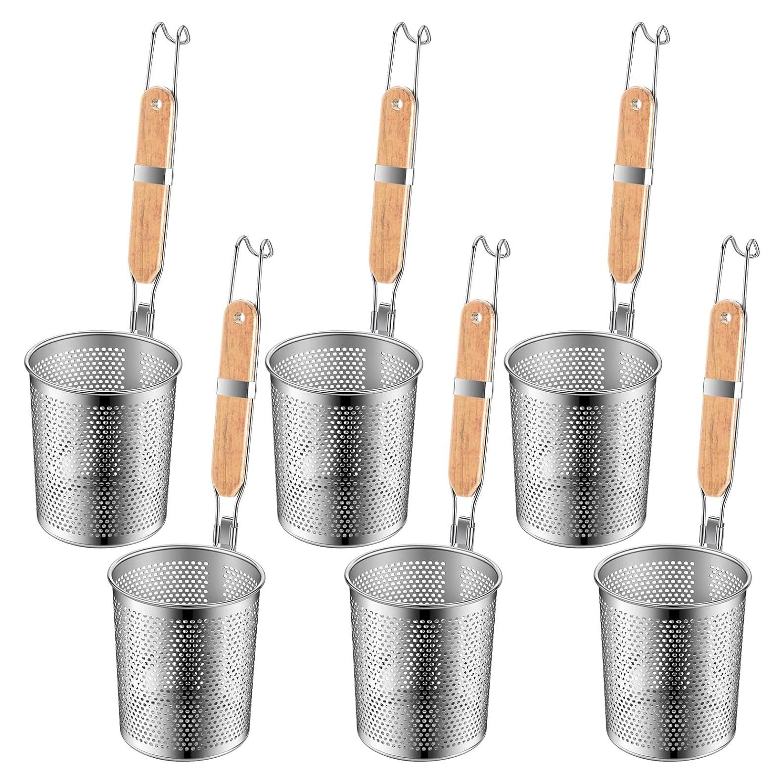 Cesta de Pasta de Acero Inoxidable Tessco 6 Piezas 13.2 cm