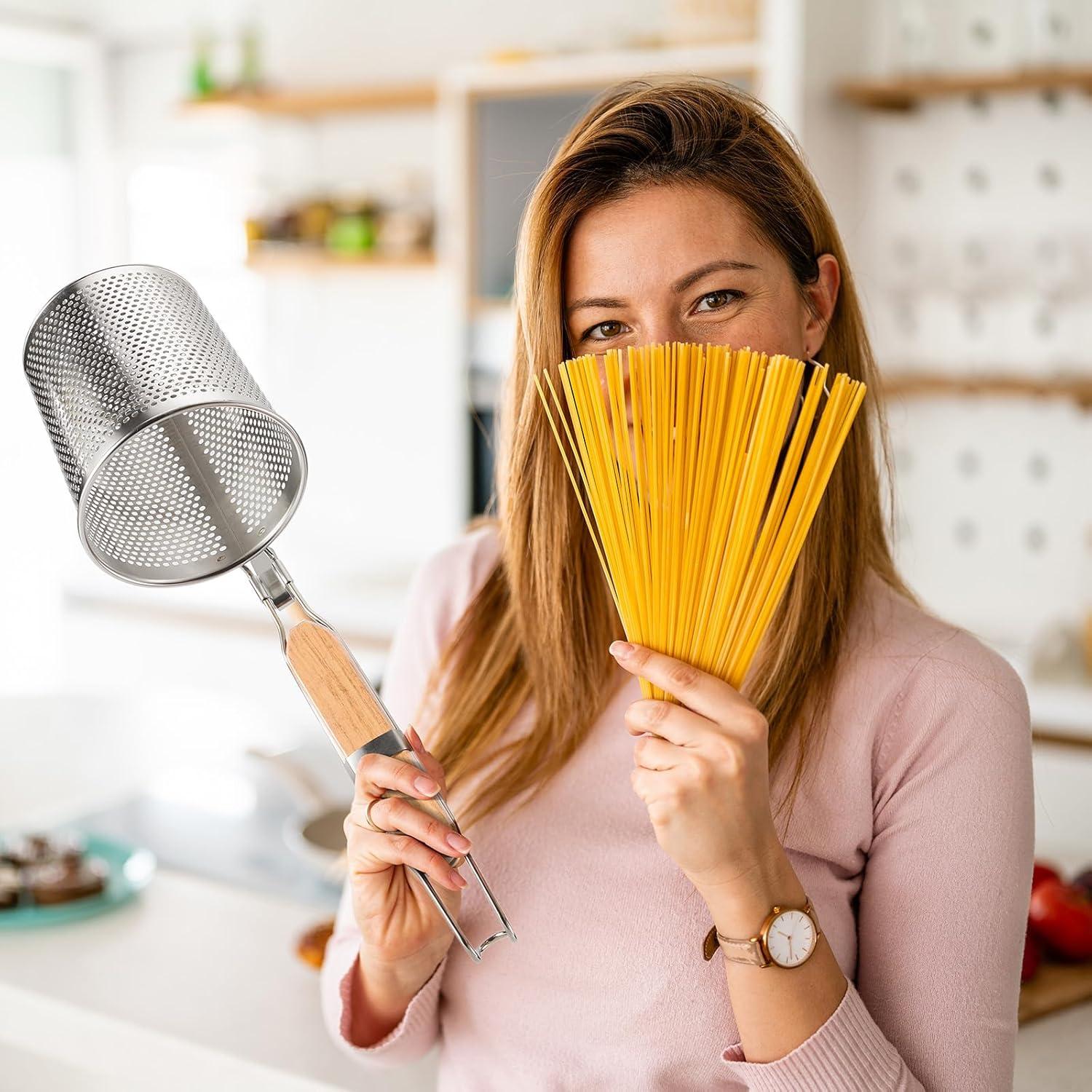 Cesta de Pasta de Acero Inoxidable Tessco 6 Piezas 13.2 cm