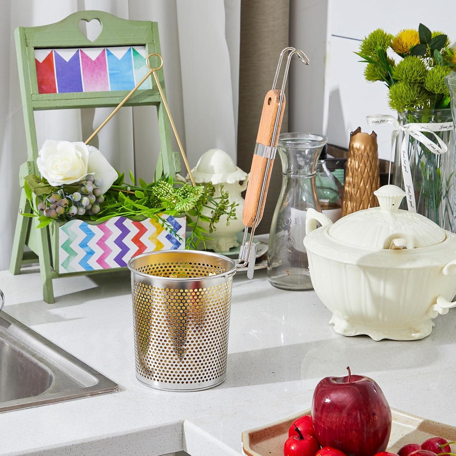 Cesta de Pasta de Acero Inoxidable Tessco 6 Piezas 13.2 cm