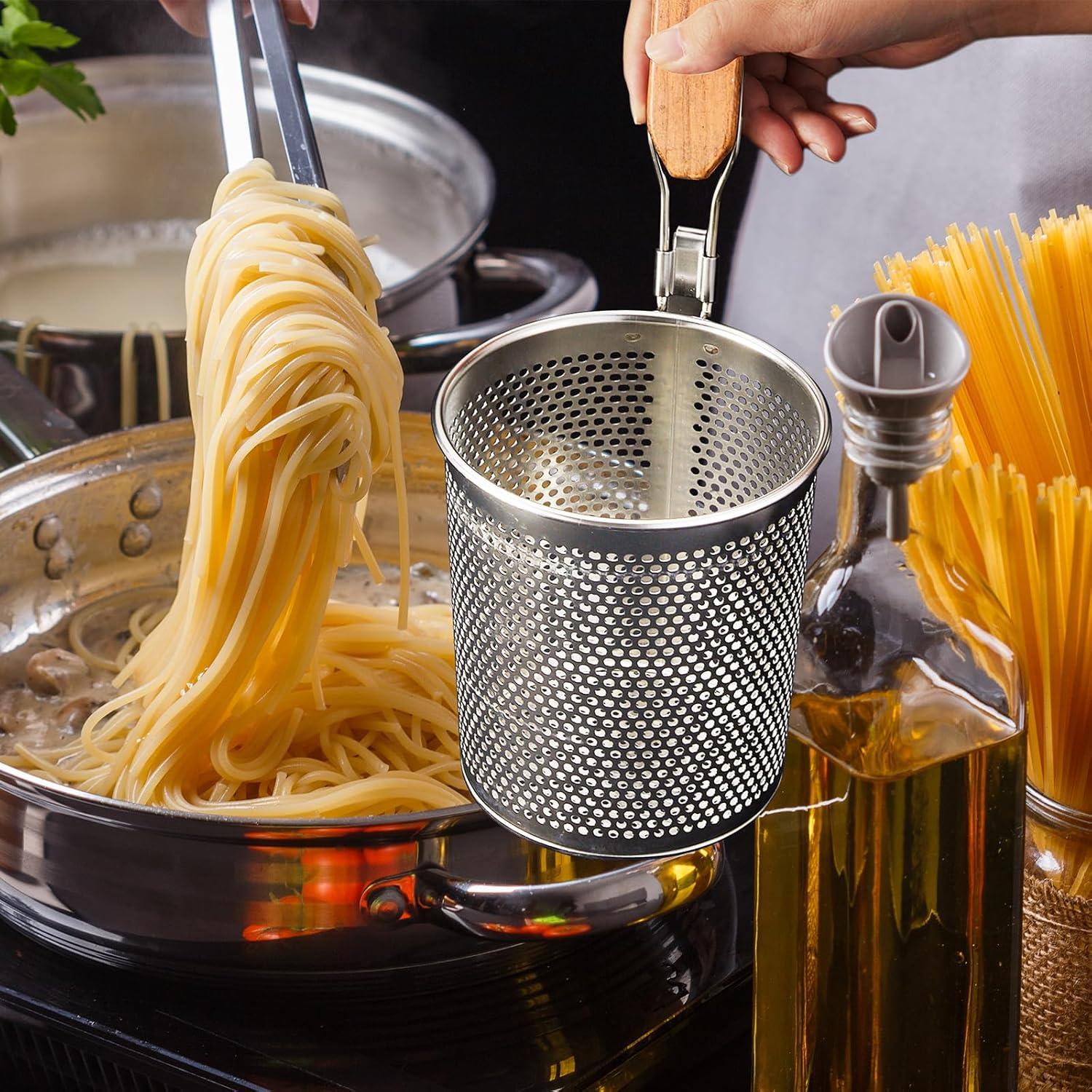 Cesta de Pasta de Acero Inoxidable Tessco 6 Piezas 13.2 cm