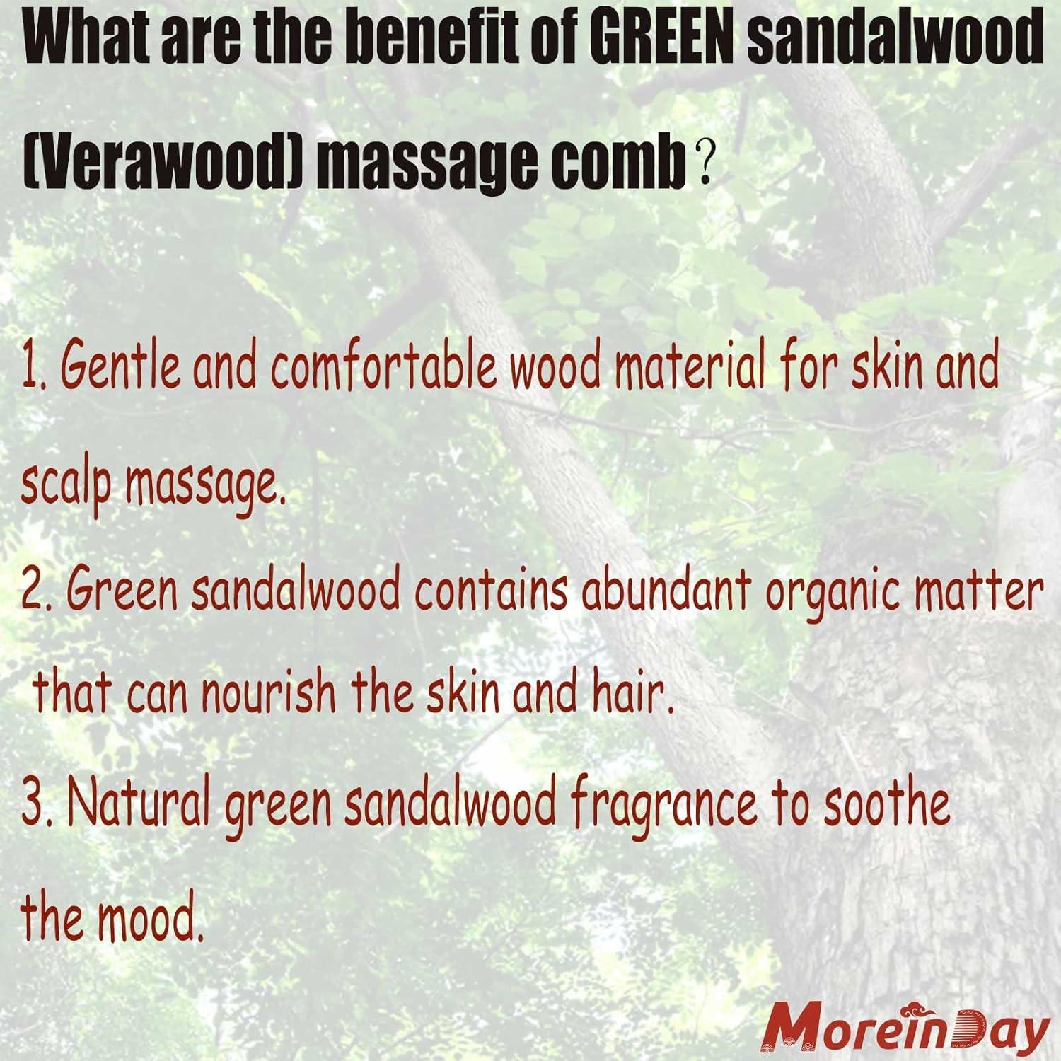 Peine de Masaje de Madera Moreinday para Crecimiento Cabello