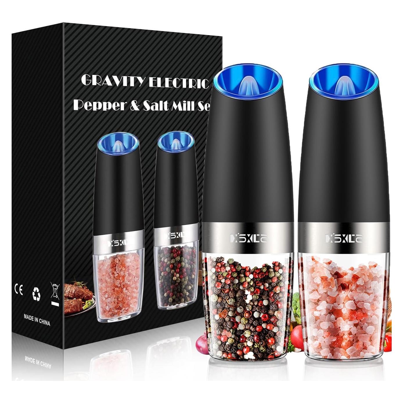 Molinillos Eléctricos de Sal y Pimienta XinXu, Automáticos, Ajustables