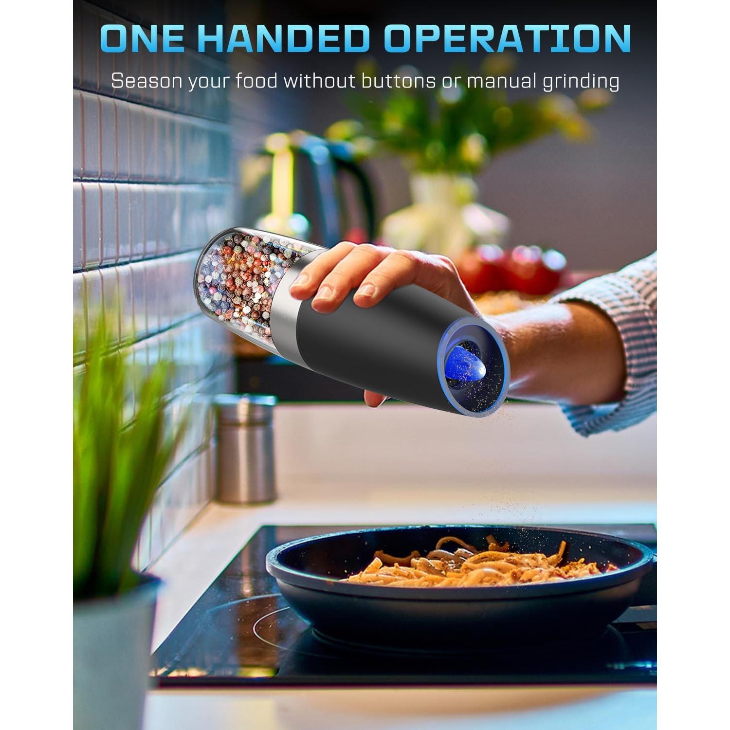 Molinillos Eléctricos de Sal y Pimienta XinXu, Automáticos, Ajustables