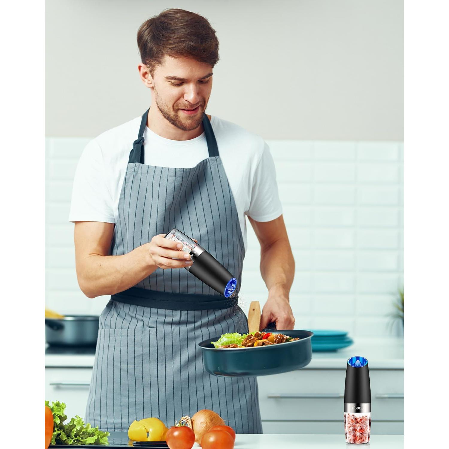 Molinillos Eléctricos de Sal y Pimienta XinXu, Automáticos, Ajustables