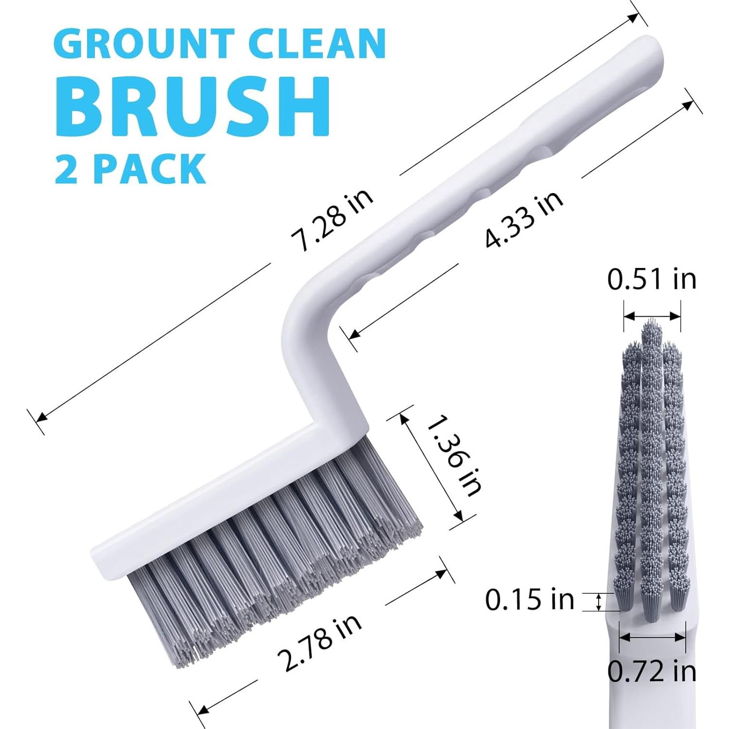 Cepillo Limpiador de Juntas Lumkew 2 Piezas Ergonómico