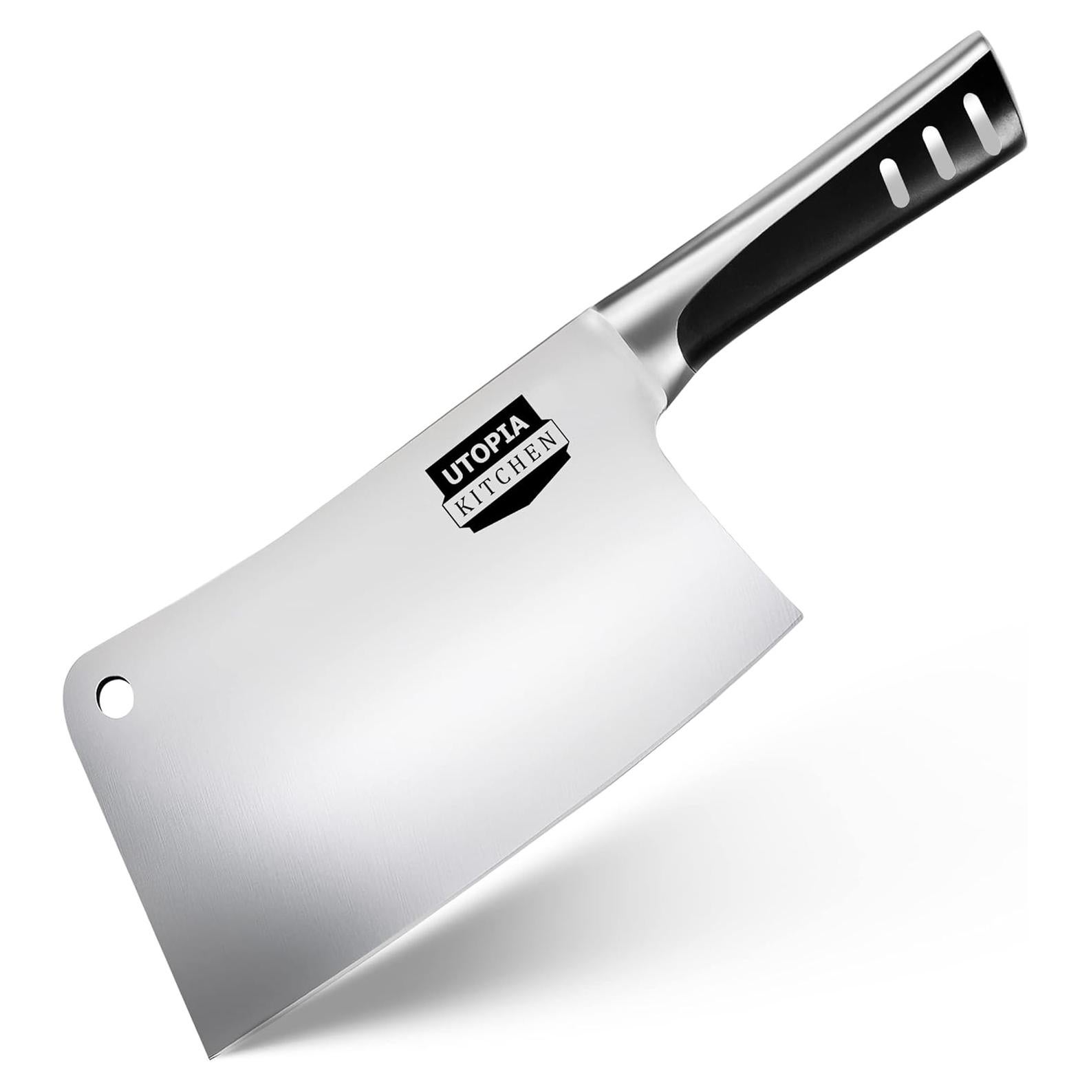 Cuchillo de Carnicero Utopia Kitchen 12.7 cm Acero Inoxidable Negro