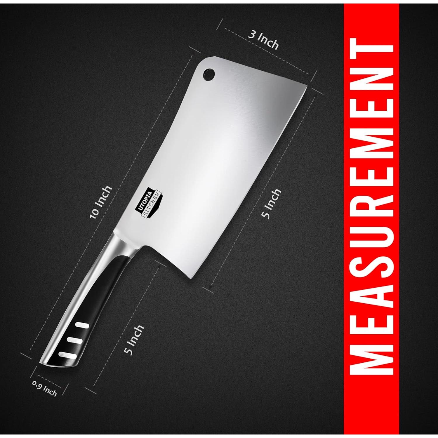 Cuchillo de Carnicero Utopia Kitchen 12.7 cm Acero Inoxidable Negro