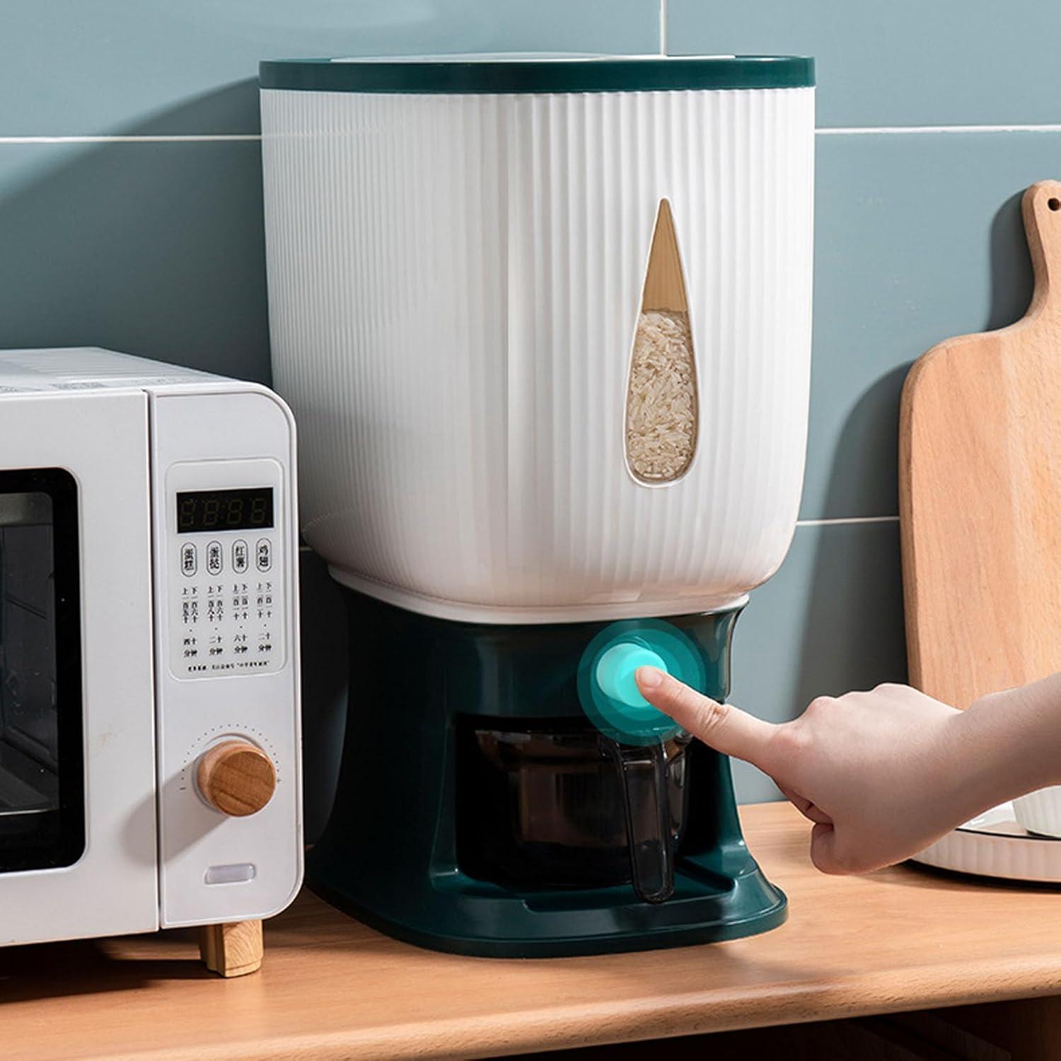 Dispensador de Arroz 10kg Fosa con Taza Medidora Verde