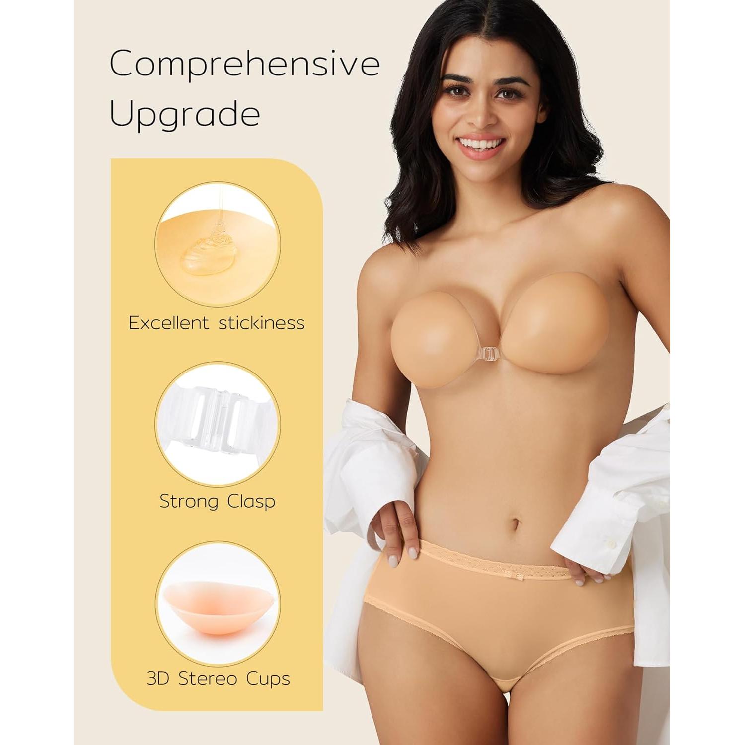 Sujetador Adhesivo Niidor Sin Tirantes Crema Talla B