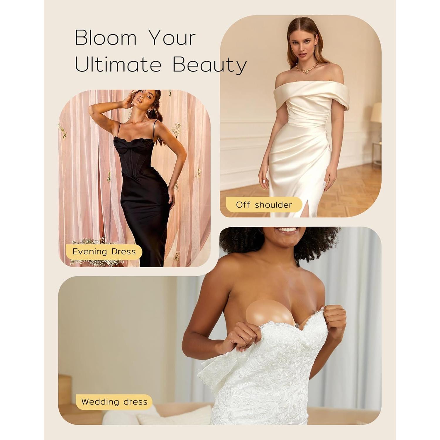 Sujetador Adhesivo Niidor Sin Tirantes Crema Talla B