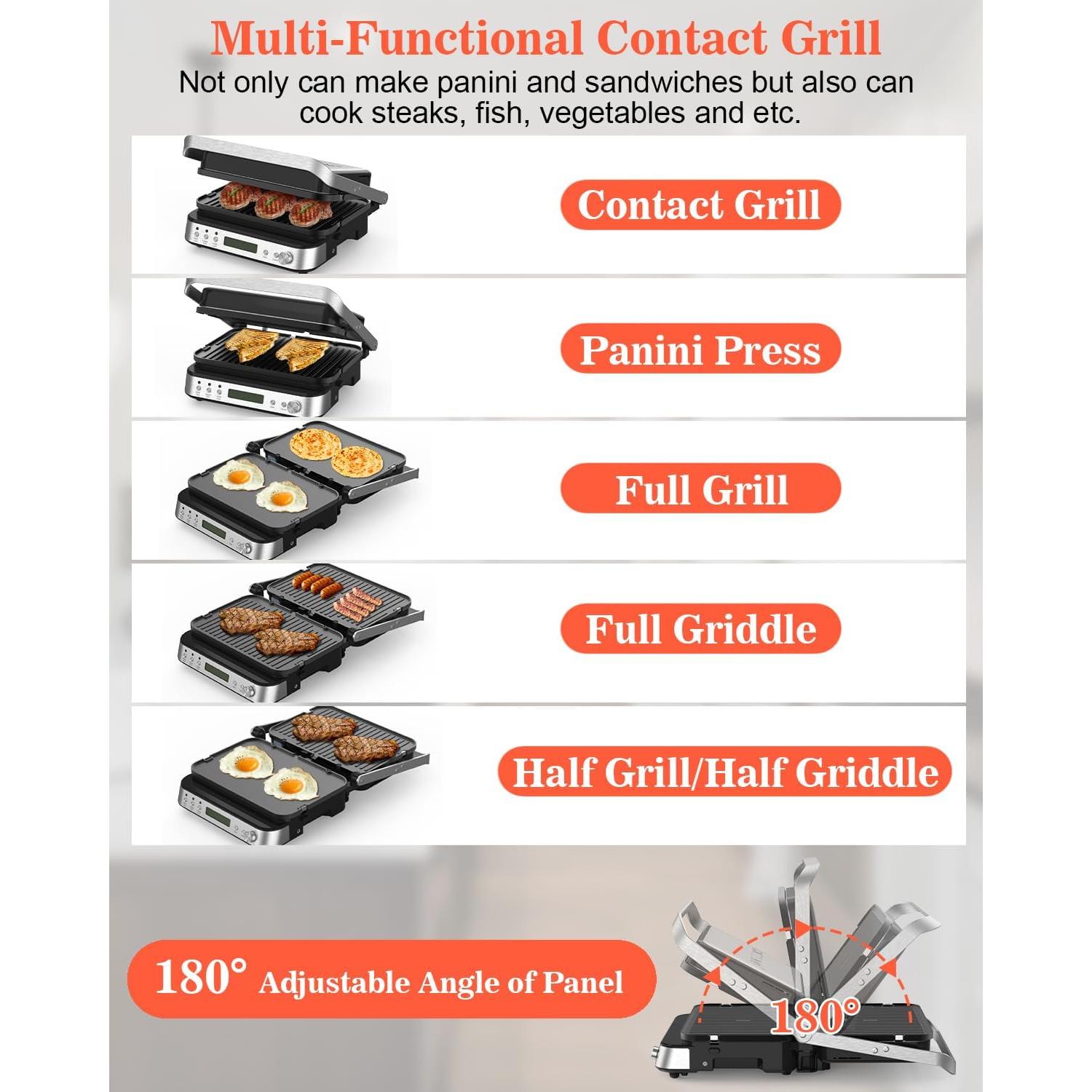 Parrilla y Plancha de Contacto CATTLEMAN CUISINE 1600W