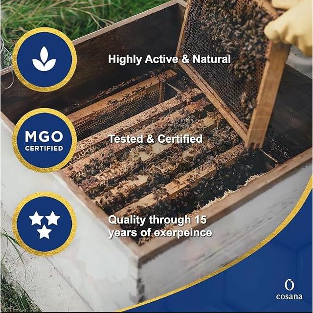 Miel de Manuka Cosana 400 MGO+ 250g - 100% Pura de Nueva Zelanda