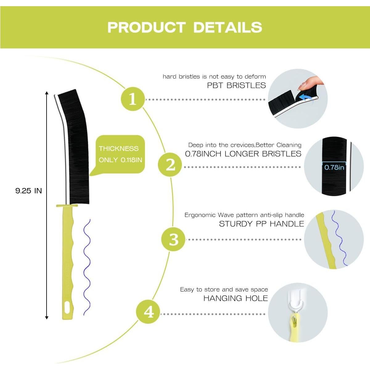 Cepillo de Limpieza de Grietas FAMILIA CEPILLO 3 Piezas