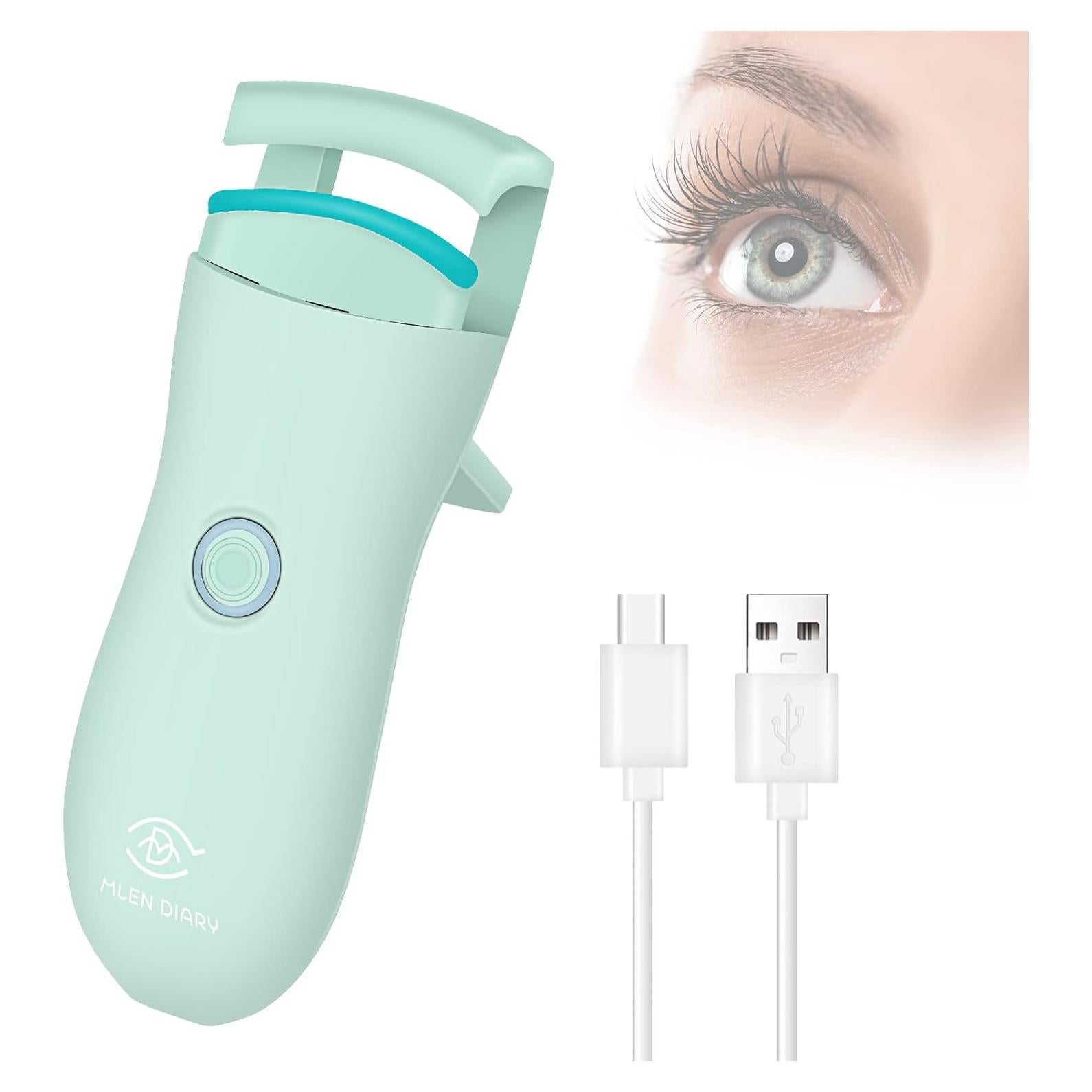 Rizador de Pestañas Eléctrico MLEN DIARY Verde Recargable USB