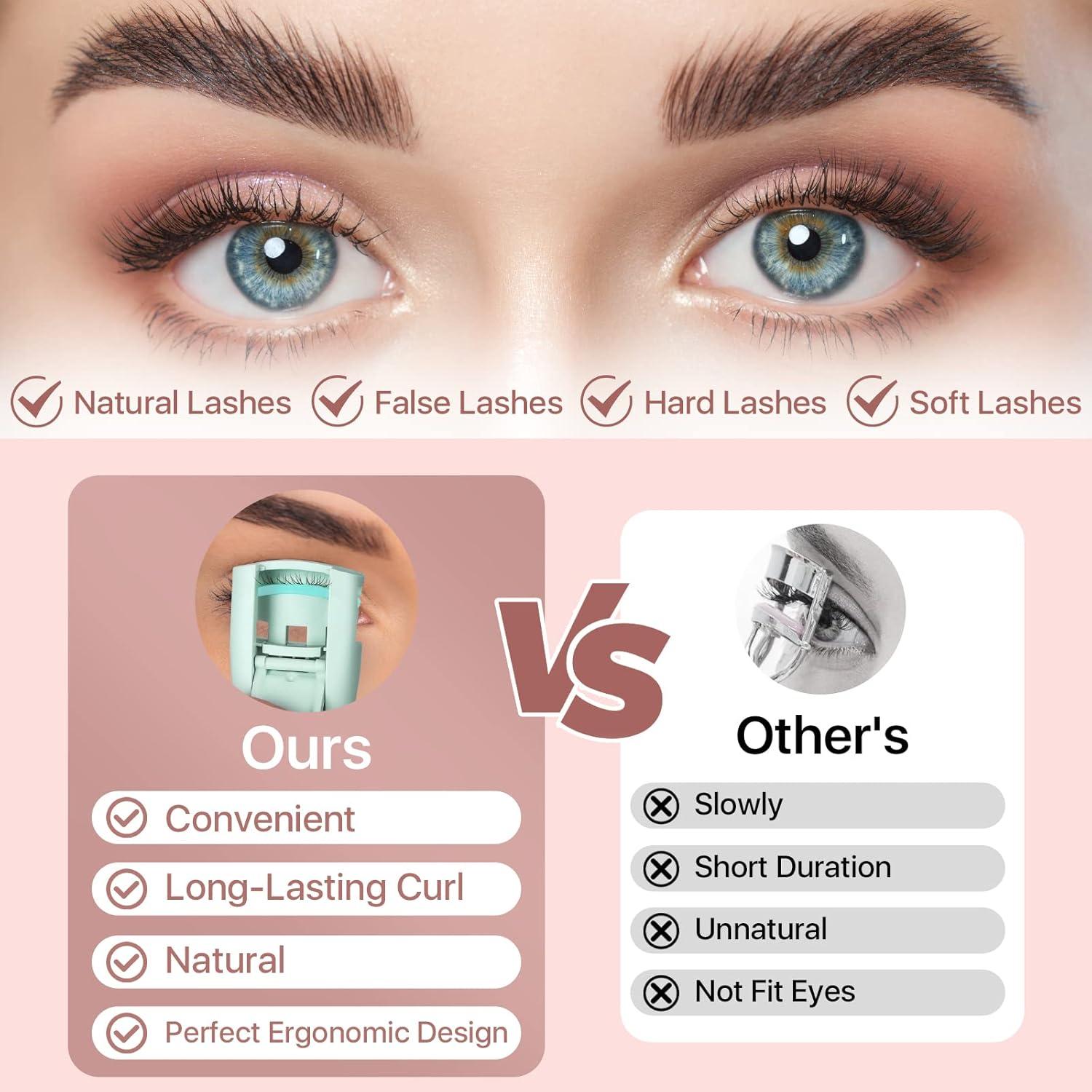 Rizador de Pestañas Eléctrico MLEN DIARY Verde Recargable USB