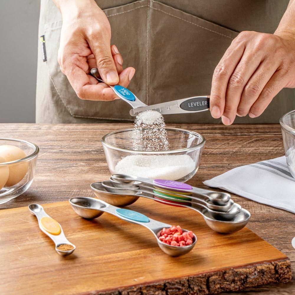 Juego de cucharas medidoras 8 piezas Met Lux acero inoxidable