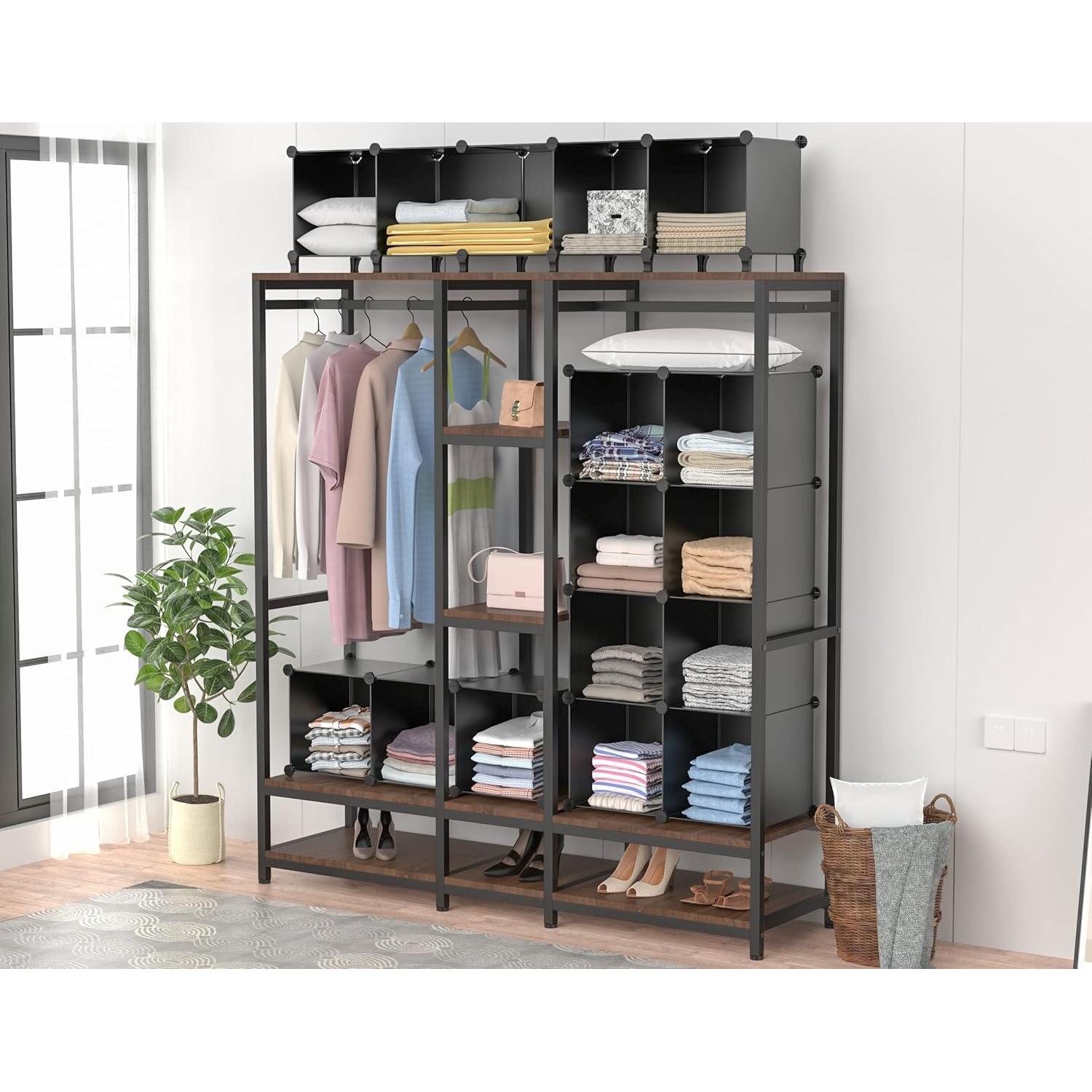 Organizador de Closet HOMIDEC 12 Cubos Negro 30x30cm