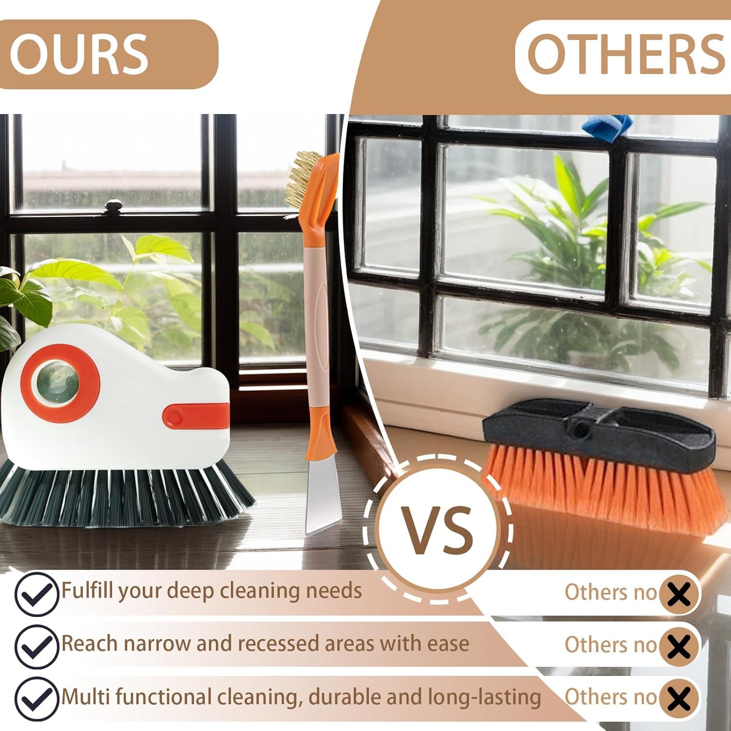 Juego de Cepillos de Limpieza JIANGLAI 2 en 1 Naranja