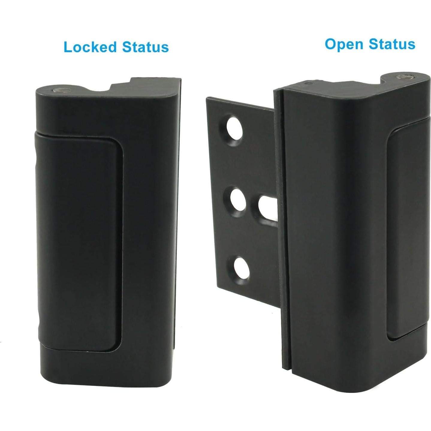 Cerradura de Seguridad Reforzada LifCratms para Puerta Interior - Negro