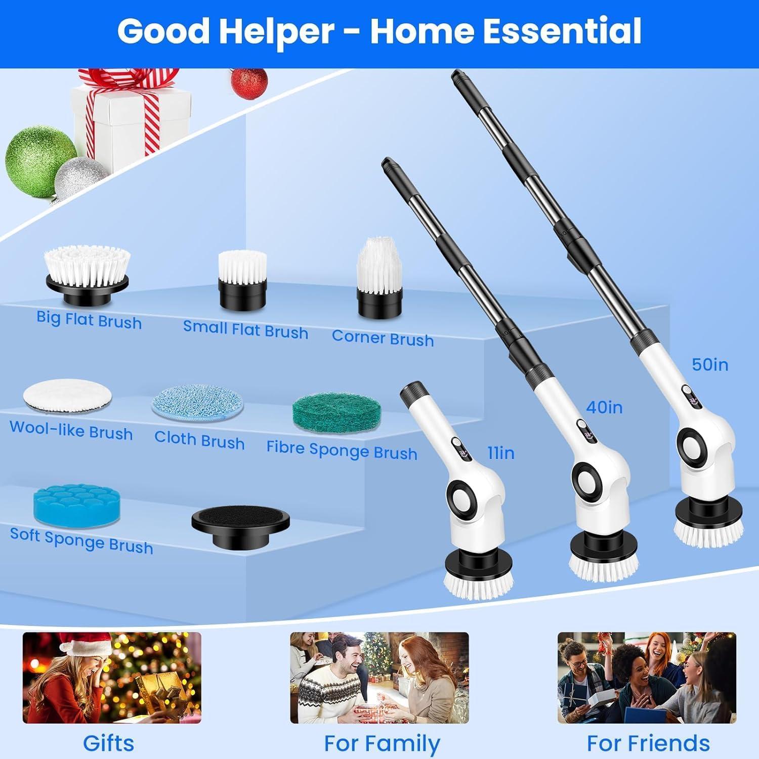 Limpiador Eléctrico TidyneSS Inalámbrico con 7 Cepillos