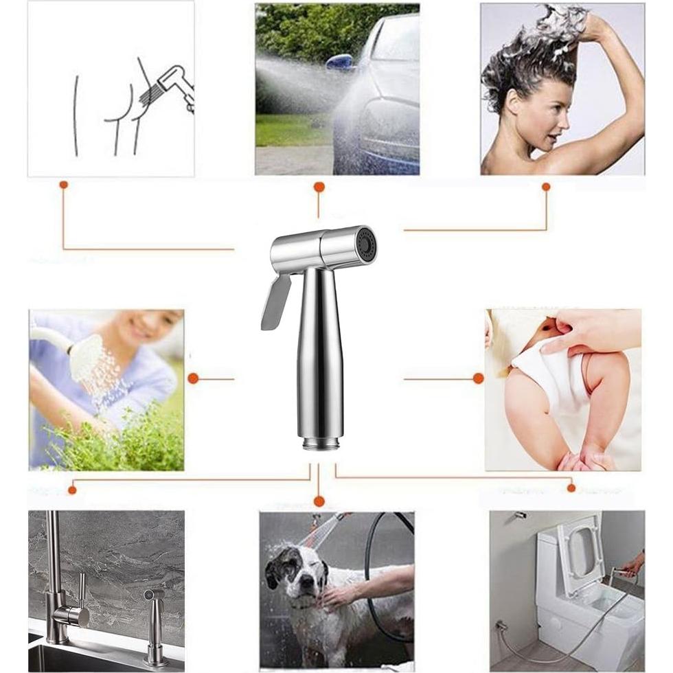Rociador de Bidet IDMAX Acero Inoxidable Mano 13.49cm