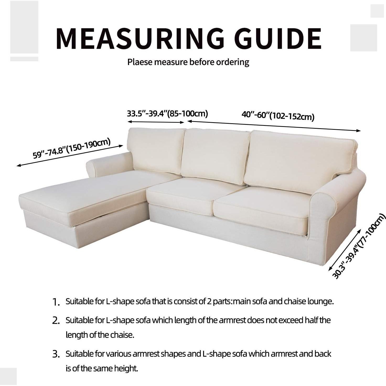 Funda de Sofá Stretch Easy-Going 2 Piezas Negro Pequeño