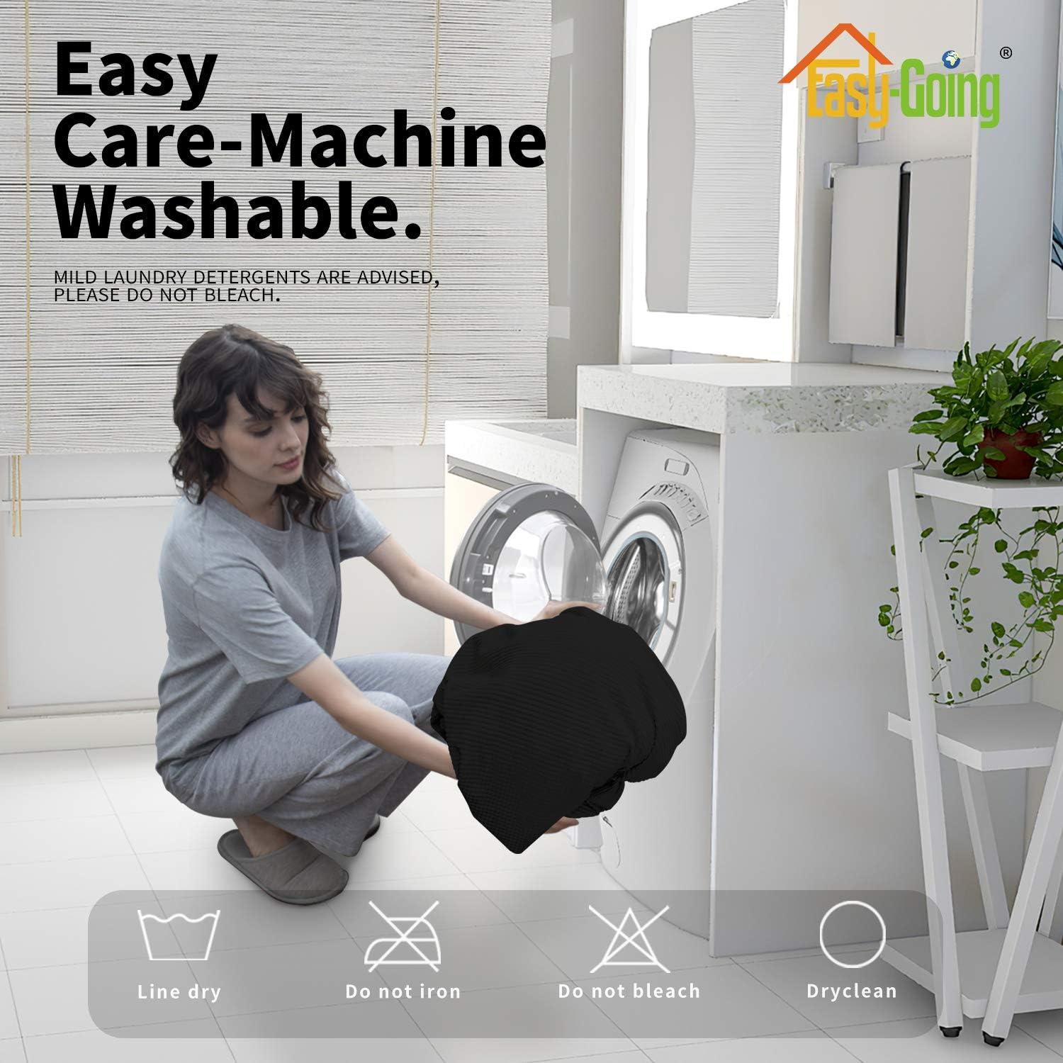 Funda de Sofá Stretch Easy-Going 2 Piezas Negro Pequeño