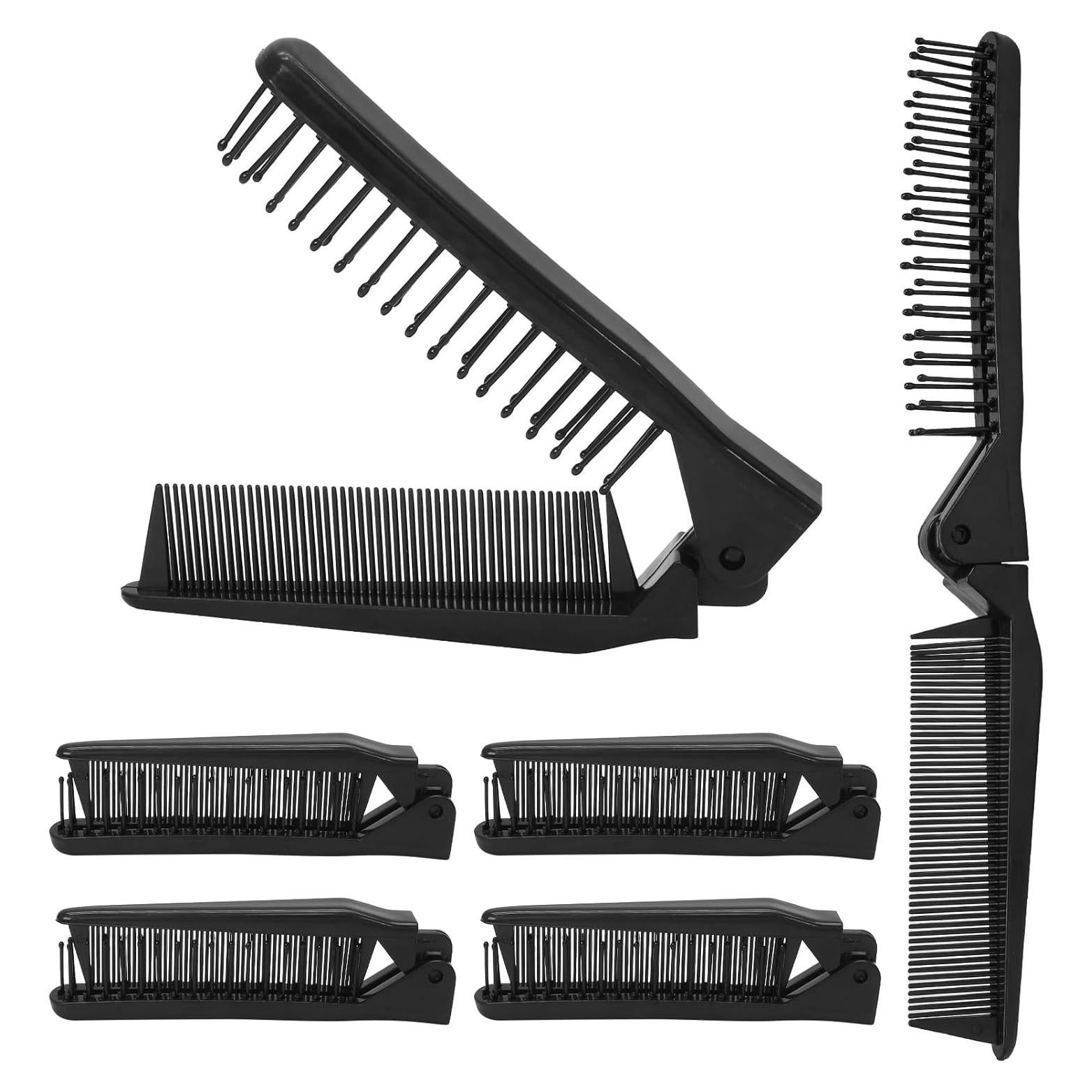 Peine Plegable Qjaiune 6 PCS Negro Compacto Viaje