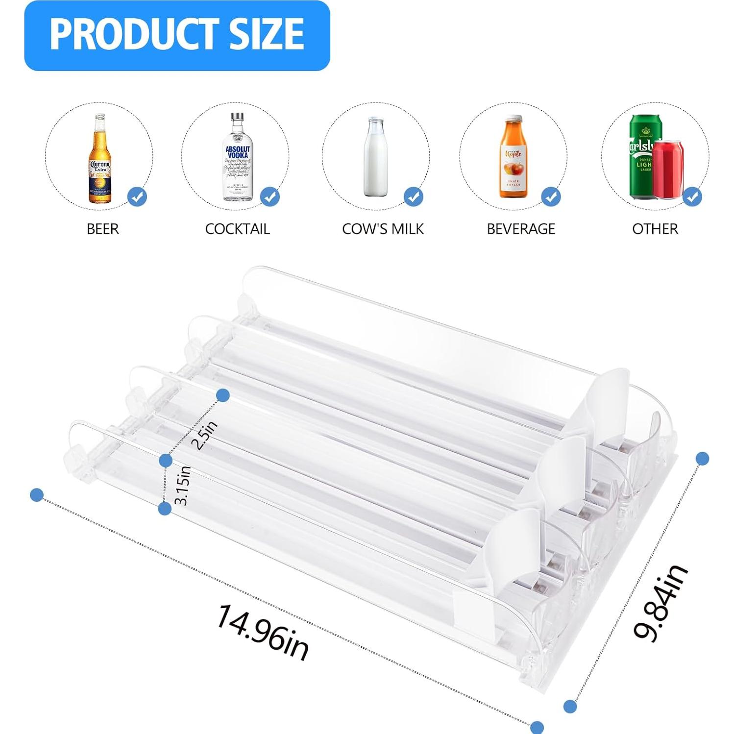 Dispensador de Latas Apilable SOLY - Organizador Refrigerador 12 Latas