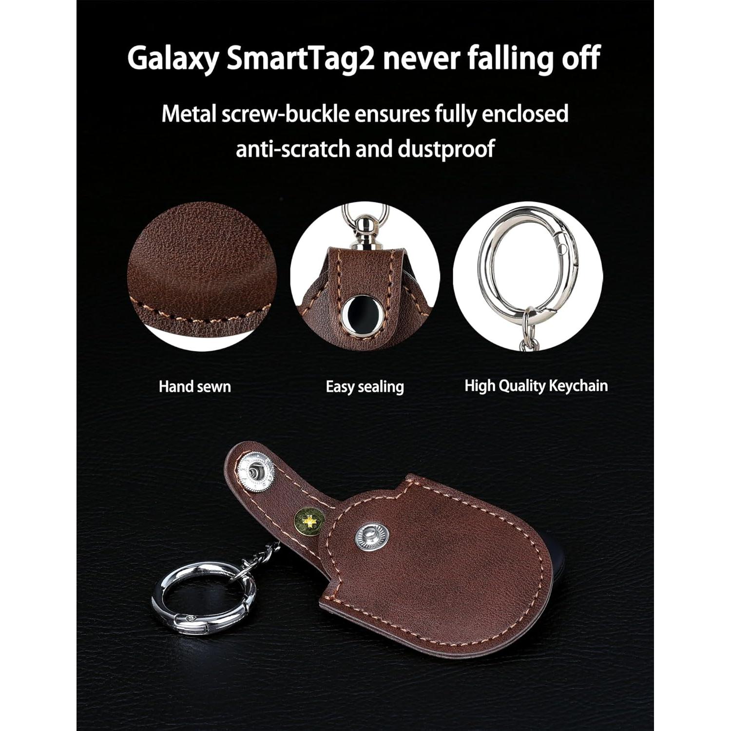 Funda de Cuero Foluu para Samsung Galaxy SmartTag2 2023