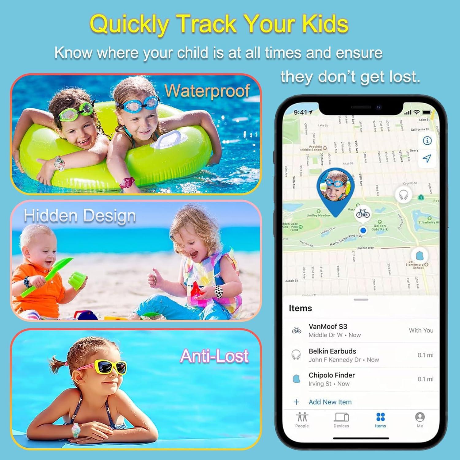 Pulsera Impermeable Wtyssn para AirTag Niños Bohemia