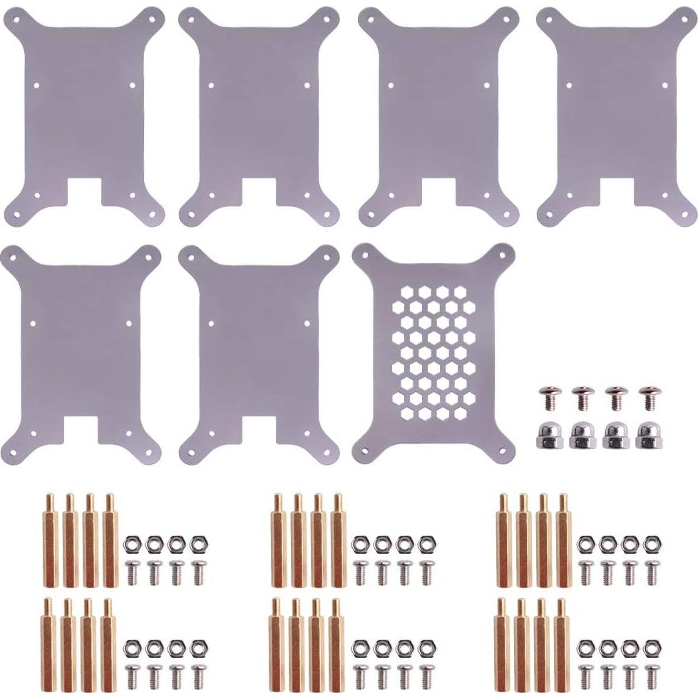 Caja de Clúster GeeekPi 6 Capas para Raspberry Pi 4/3/2 con Disipadores