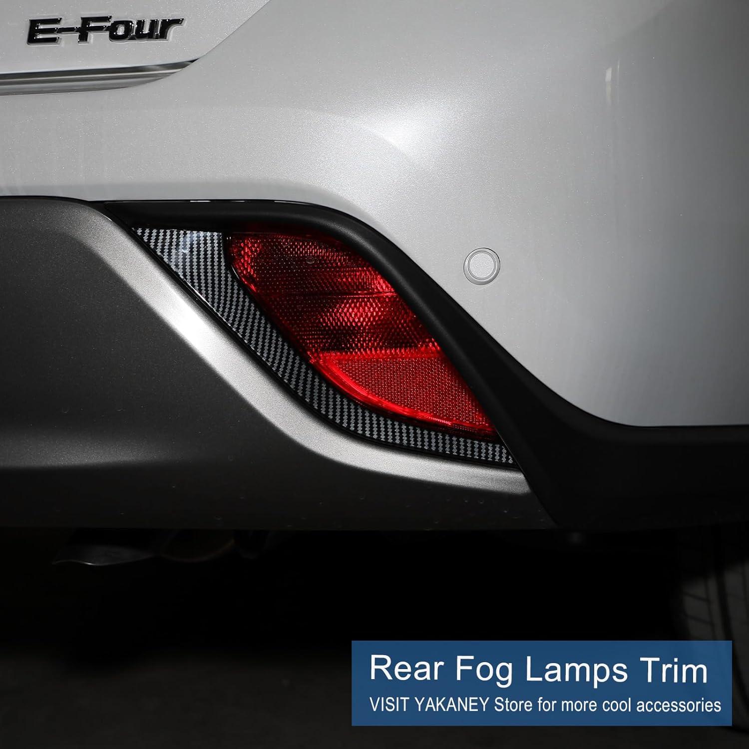 For Toyota Highlander 2025 2024 2023 2022 2021 2020 Front Fog Light Cover Trims, Carbon Fiber Exterior Sporty Decorative Strip Cover Molding Trims for Highlander