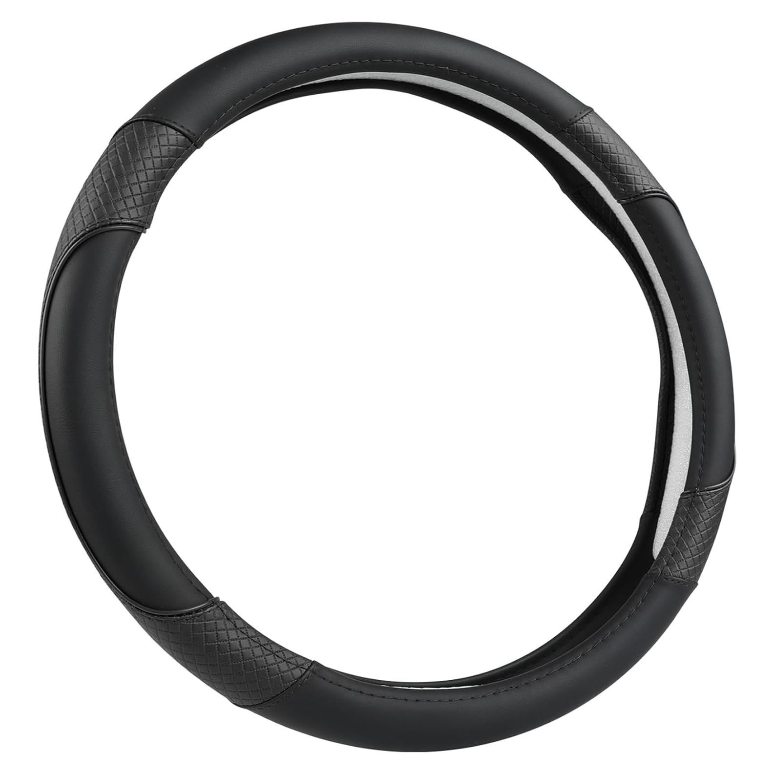 GIANT PANDA Steering Wheel Cover for Toyota, Auto Car Steering Wheel Cover for Toyota Highlander Rav4 Corolla Camry - Solid Black